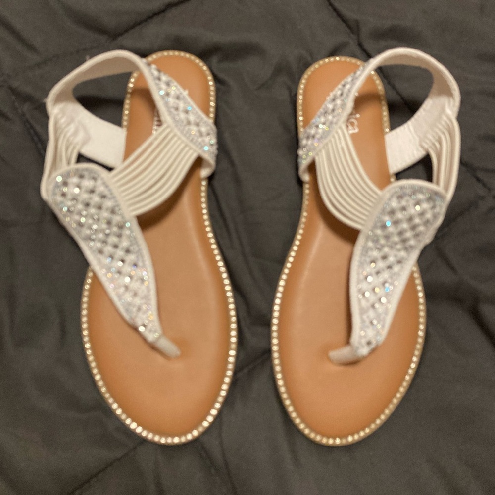 White sandals